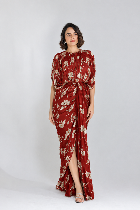 Red Lemons Kaftan Gown