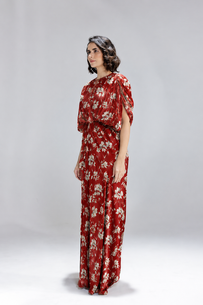 Red Lemons Kaftan Gown
