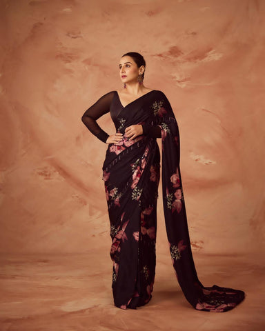 Vidya Balan in Kiara pre-stitched saree