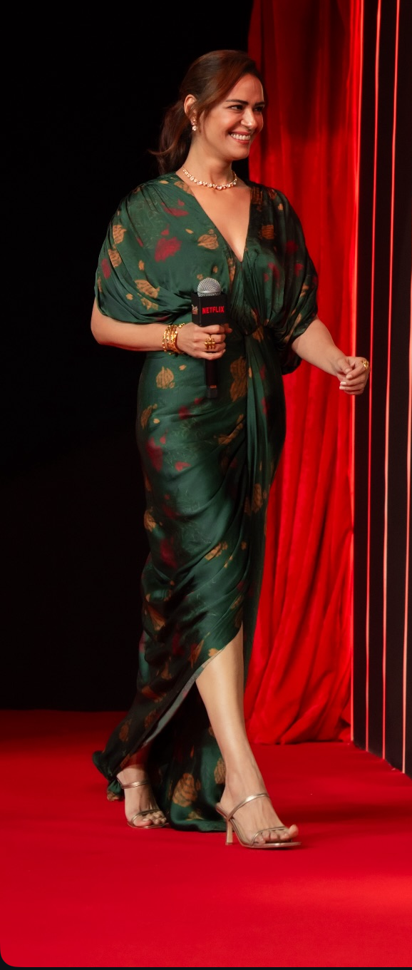 Panna plunge kaftan gown