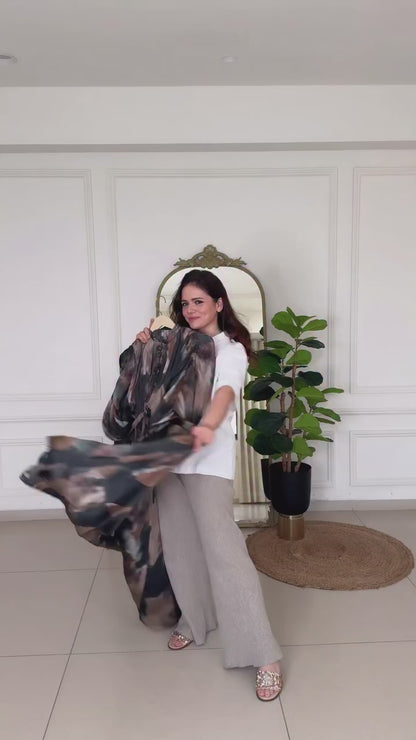 Heena Somani in Patina skirt paired with bustier and jacket