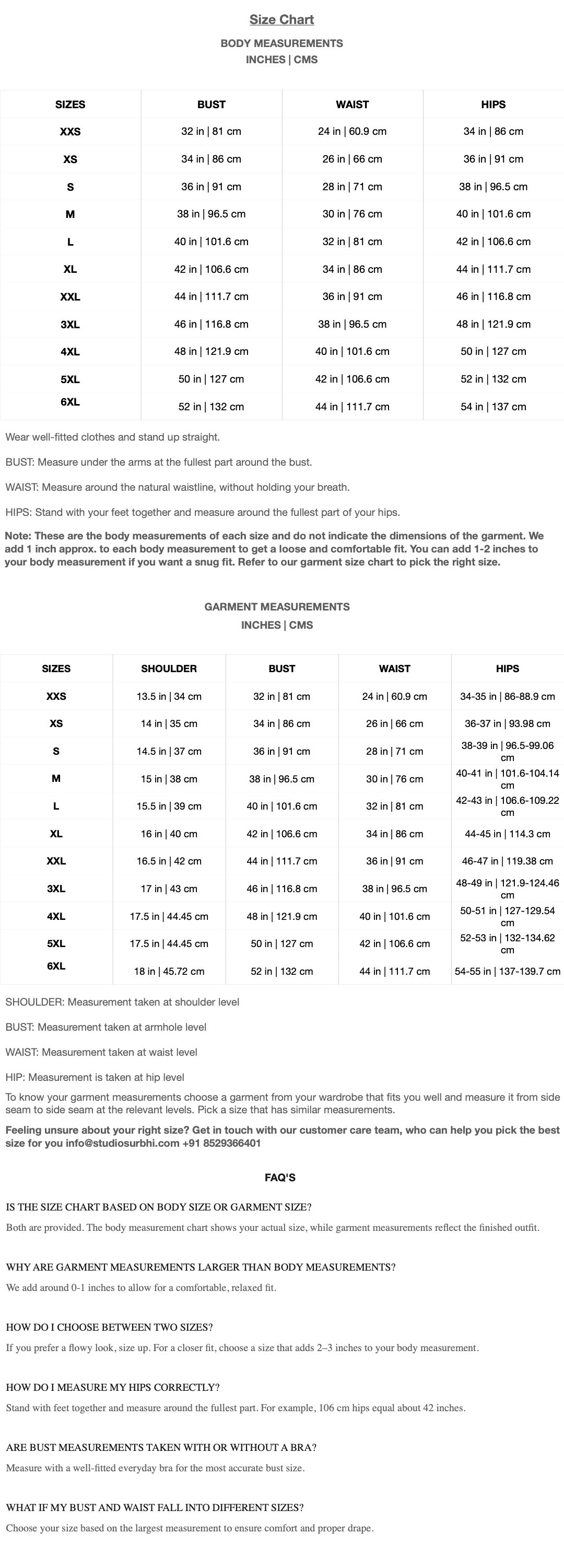 Size Chart Image 1