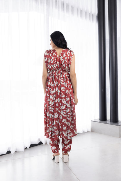 Limoncello draped kurta set