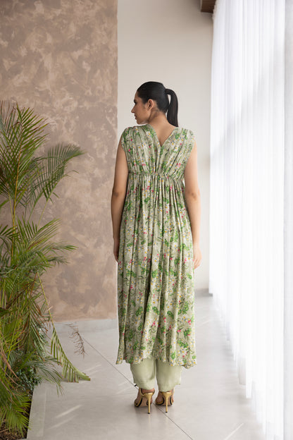 Fiori draped kurta set