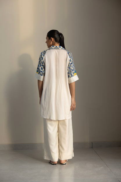 Ceramica placement print kurta set