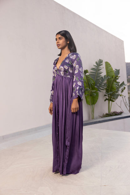 Camellia draped gown